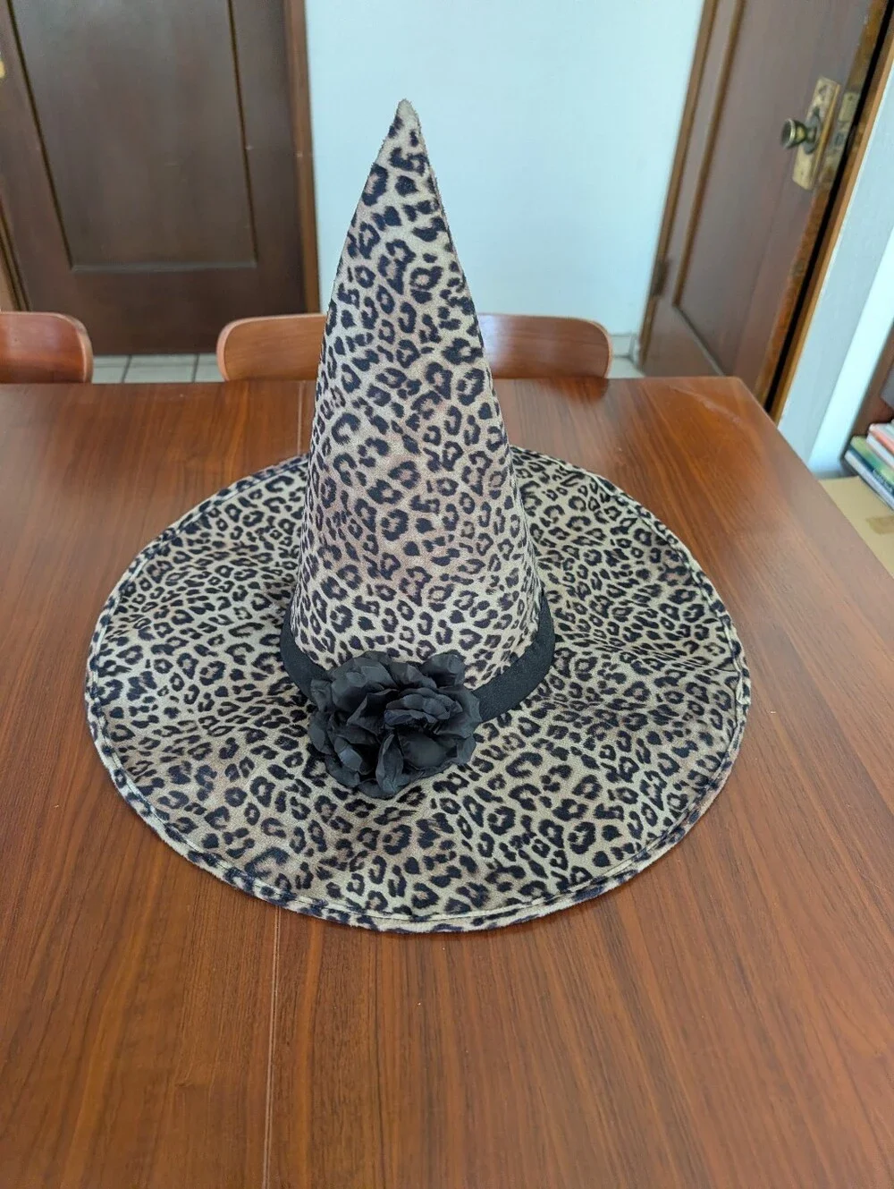 Chico's Witches Halloween Hat Limited Edition Signature Leopard Cheetah Print